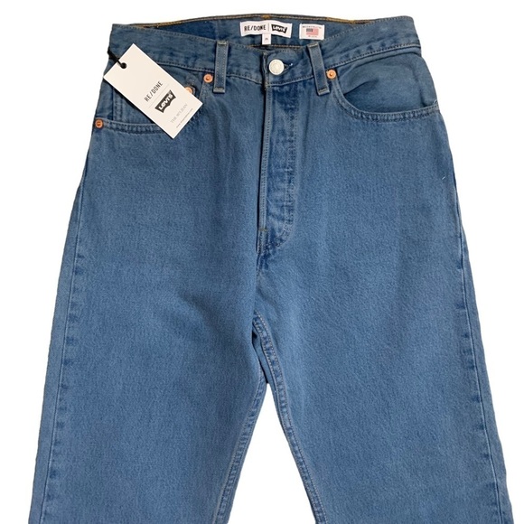RE/DONE Levi’s Button Fly Tinted Steel Blue 90’s Jeans New With Tags - Picture 5 of 15